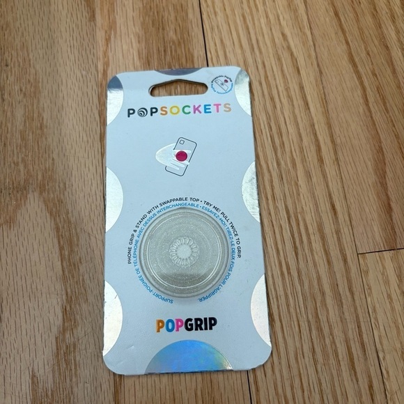 Popsockets Pop Grip Clear Glitter NEW Phone Holder - Picture 2 of 4